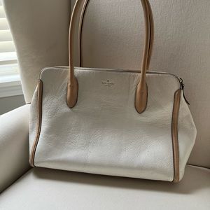 Classy white & tan leather Kate Spade bag!
